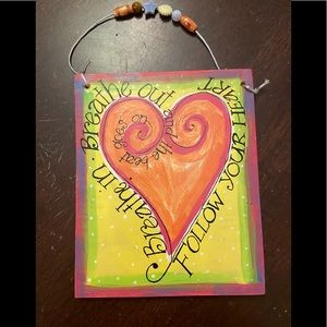 Two hand painted wall hangings for just $10.  Make great gifts.